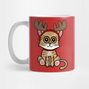 Reindeer Kitty (Small Print) Mug